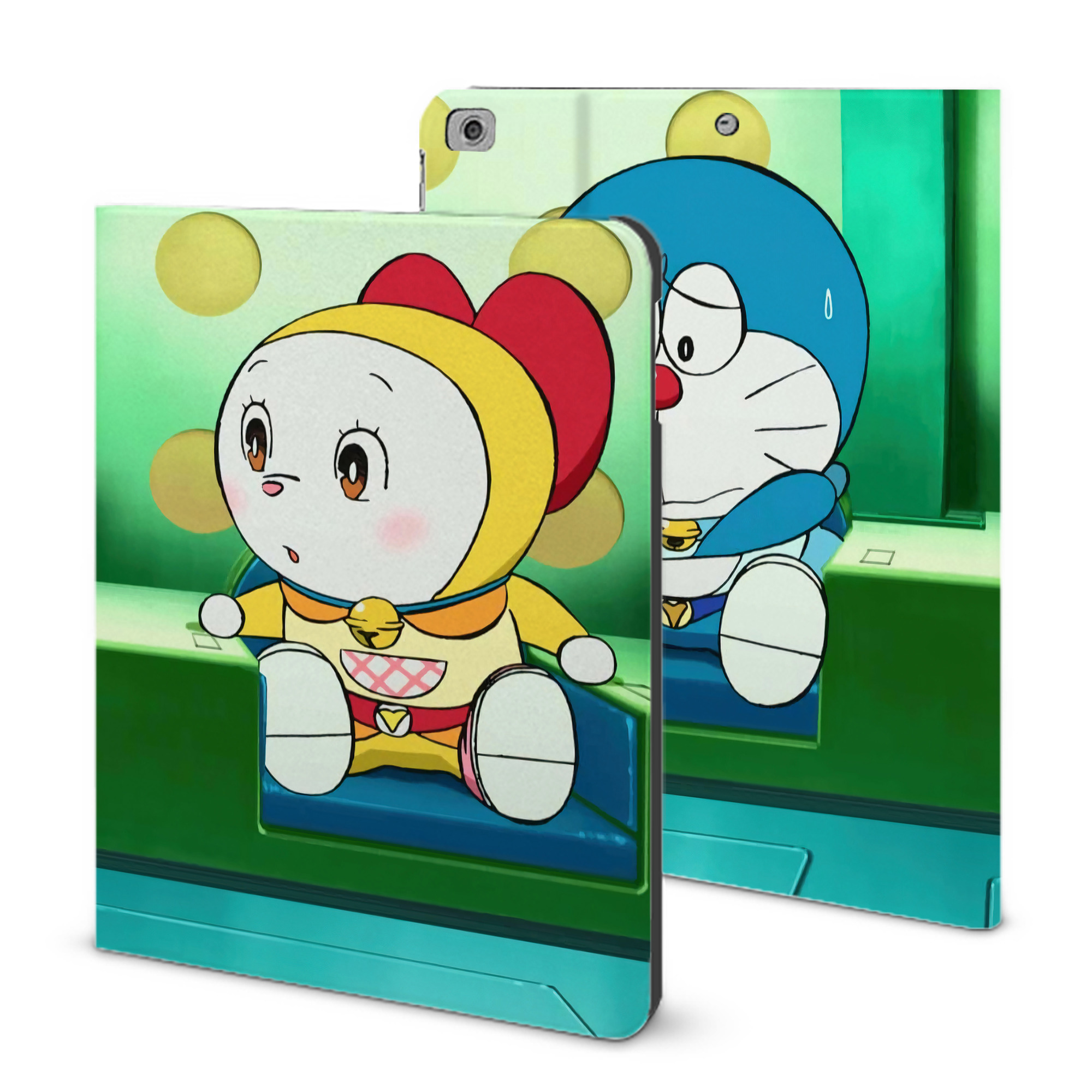 （画像用） ドラえもん Doraemon IPad ケース ブック型 PUレザー TPU 耐衝撃 軽量 薄型 ペン収納なし 全面保護 IPad 各モデル対応